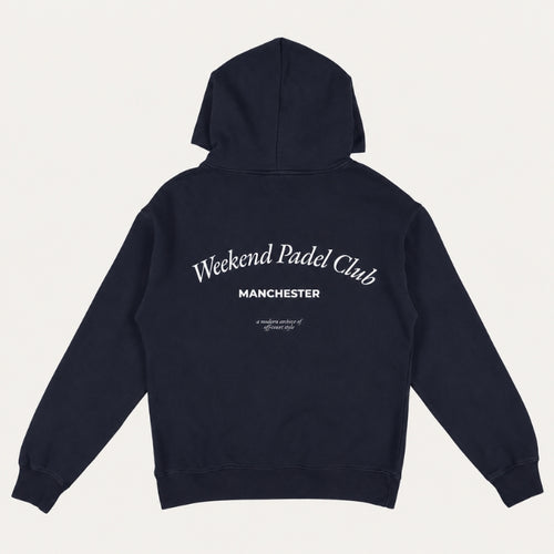 Weekend Padel Club Archive Hoodie in navy, front view