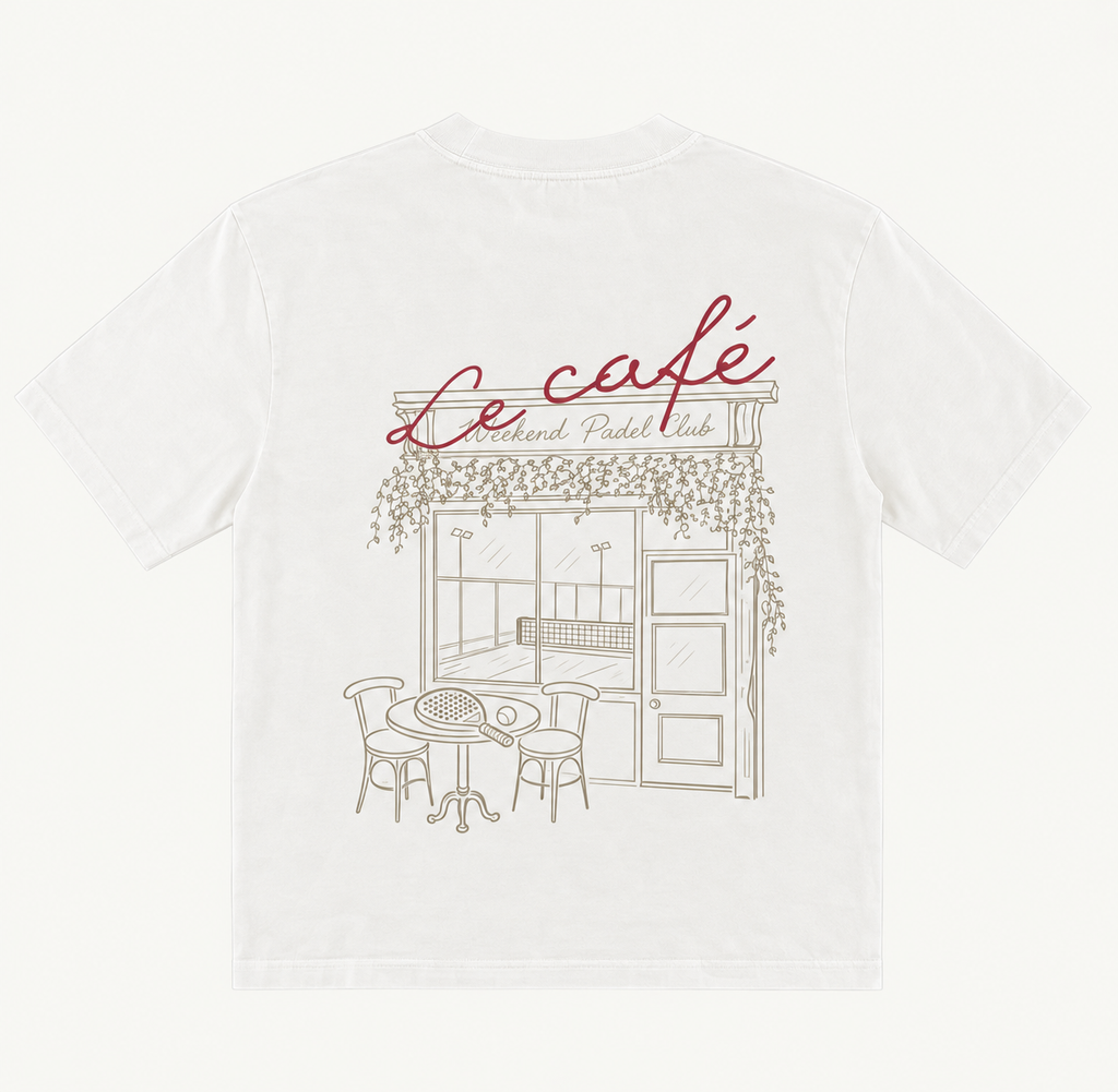 Cafe Tee - Faded White