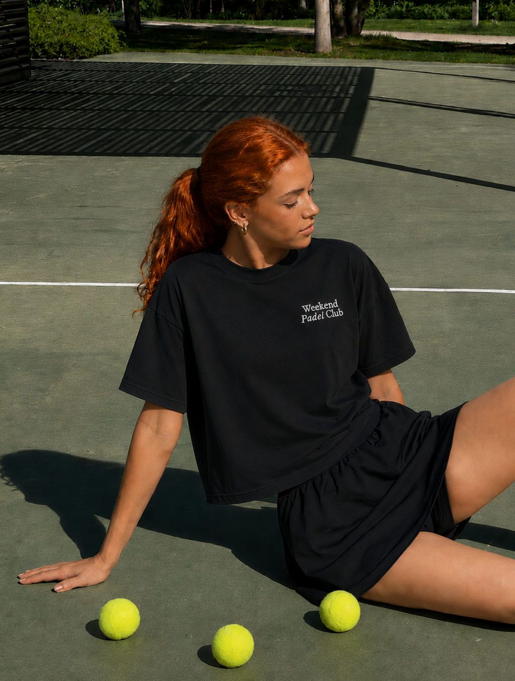 Club Cropped Tee - Vintage Black