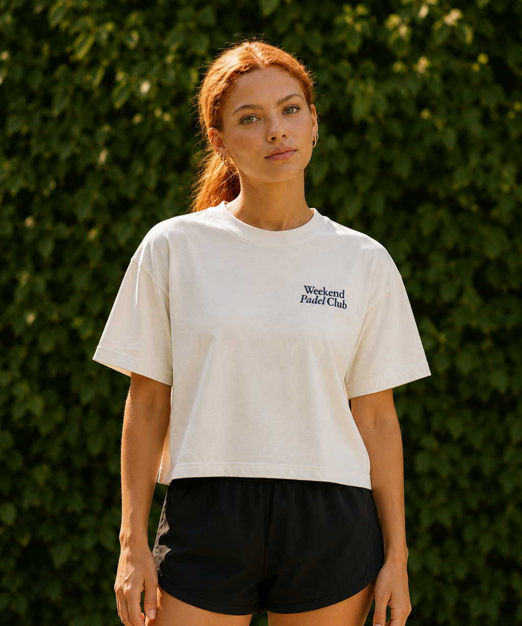 Club Cropped Tee - Natural